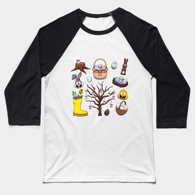 Easter Elements Baseball T-Shirt by TheMaskedTooner